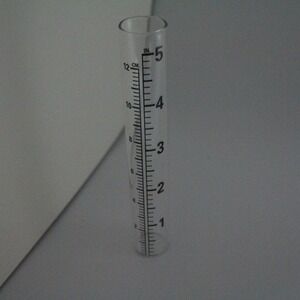 Rain Gauge Replacement Tube Clear Glass 5 Inch Weather Measurement‎ Tool
